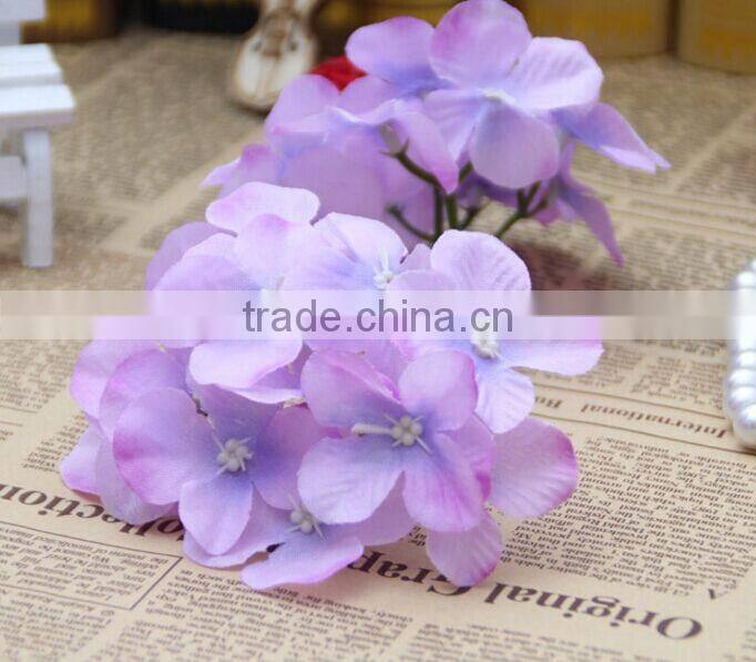 Silk artificial hydrangea flower heads fake flower for celebration