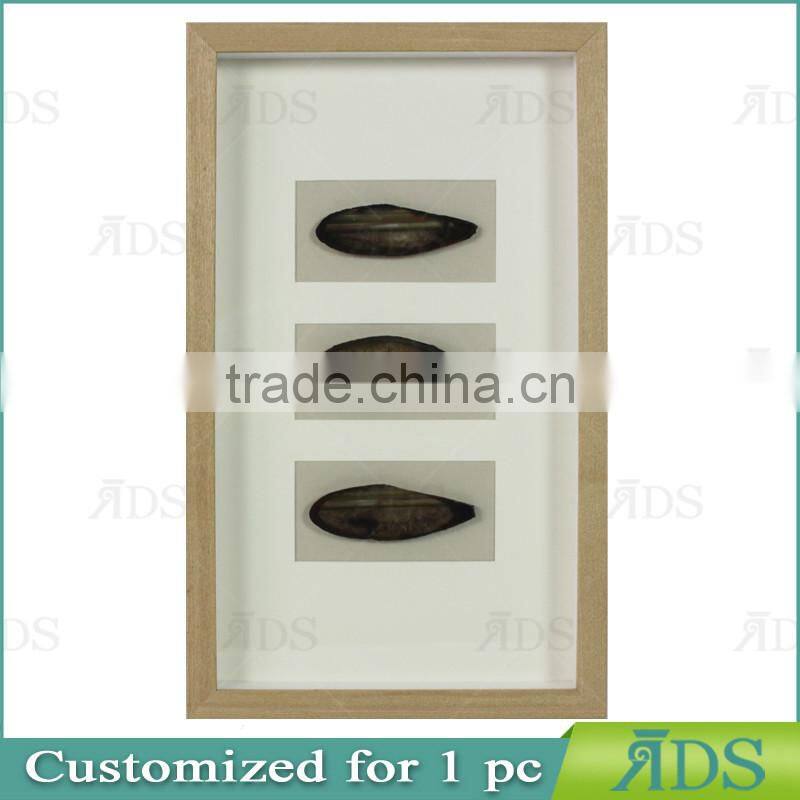 1Pc Customized 3D Shadow Box Wall Art with Color Natural Agate Stone