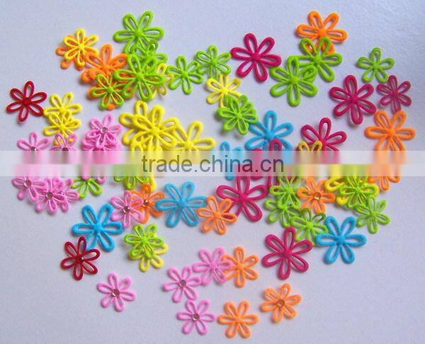 alibaba express hot sale new products handmade eco friendly fabric decoration die cut felt flower shapes made in china