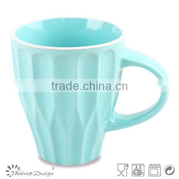 colour band decal porcelain mug with spoon porcelain mug top sale