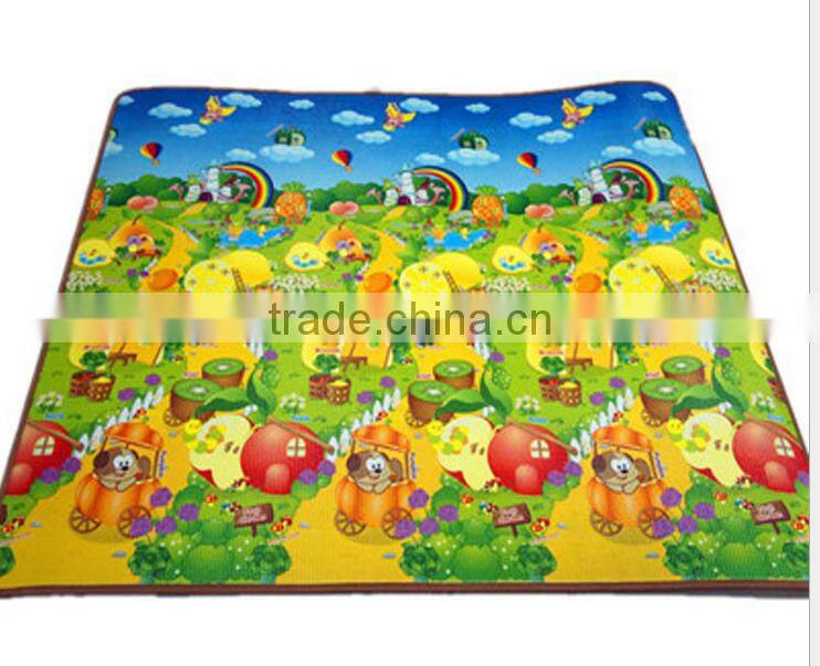 Factory direct custom wholesale brand pe crawling mat double-sided color film printing kids pe crawling mat