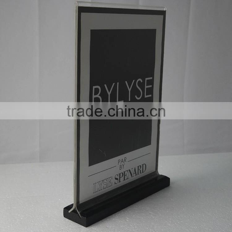 Custom acrylic A4 paper menu business card holder