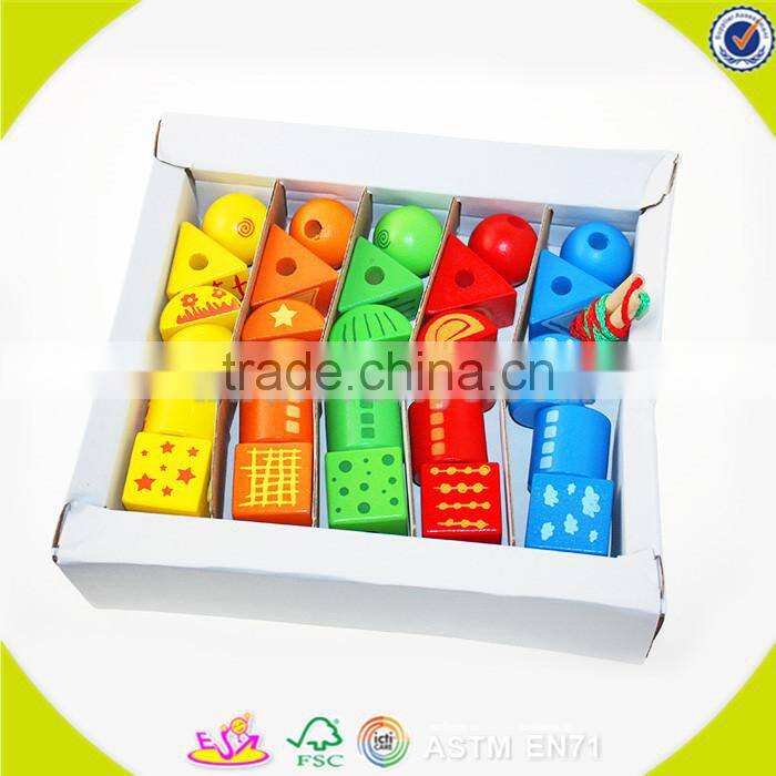 wholesale baby wooden threading game fashion kids wooden threading game popular children wooden threading game W11E044