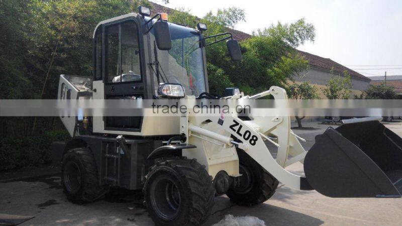 800KG mini wheel loader price list HZM908 Chinese wheel loader with protection chain
