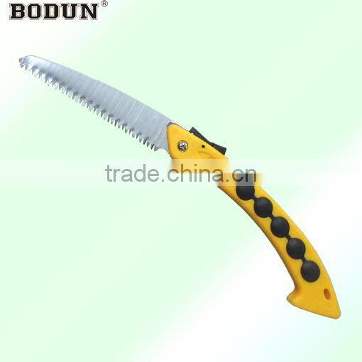 B9001 Yellow plastic handle folding saw&pruning saw&hand saw