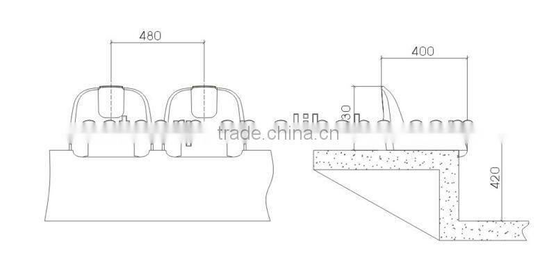 wall mounted plastic stand seats for sports stadium
