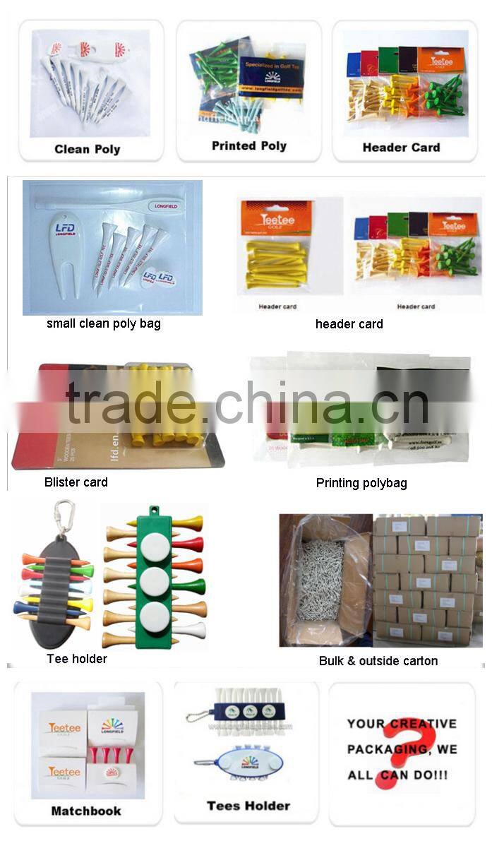 4.2cm wooden bulk golf tees with customized logo