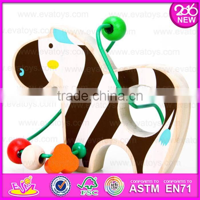 2016 newest baby wooden animal toy,most popular small wooden animal toy W11B092