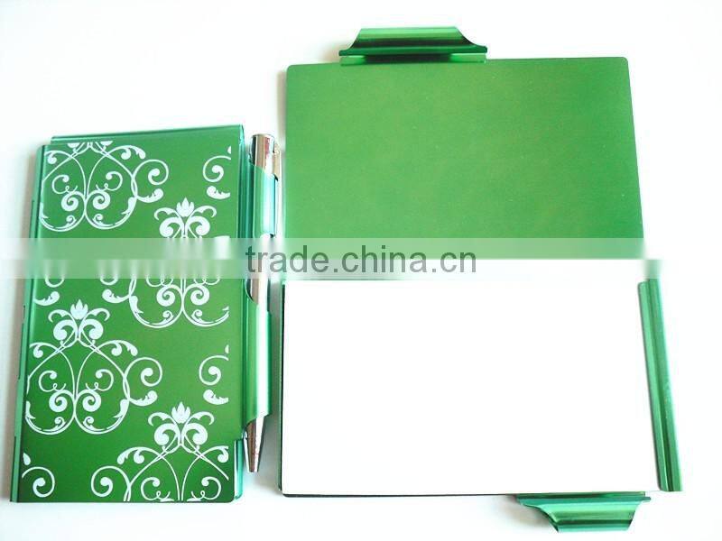 Mini aluminum notebook with pen/pocket notebook