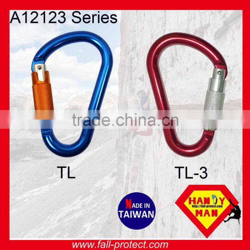 Quicklock Twist Lock Aluminum Mountain Climbing Carabiner For Rescue