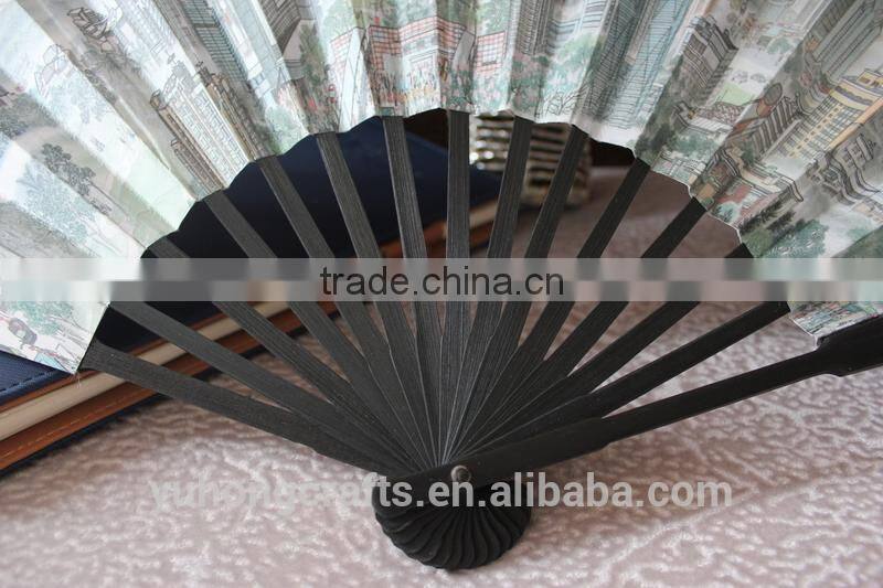 Chinese hand held fan with custom's logo printing