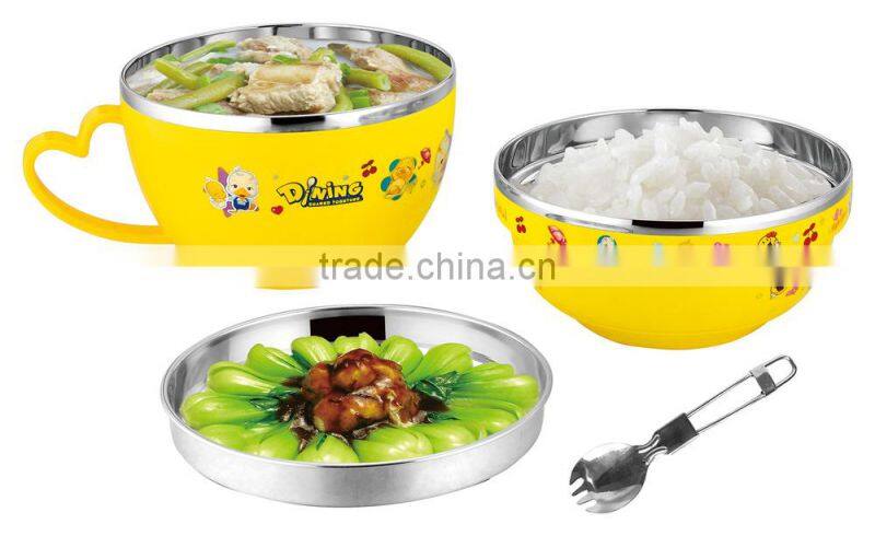 High Quality stainless steel Baby Feeding Bowl Set stainless steel Bowl Set