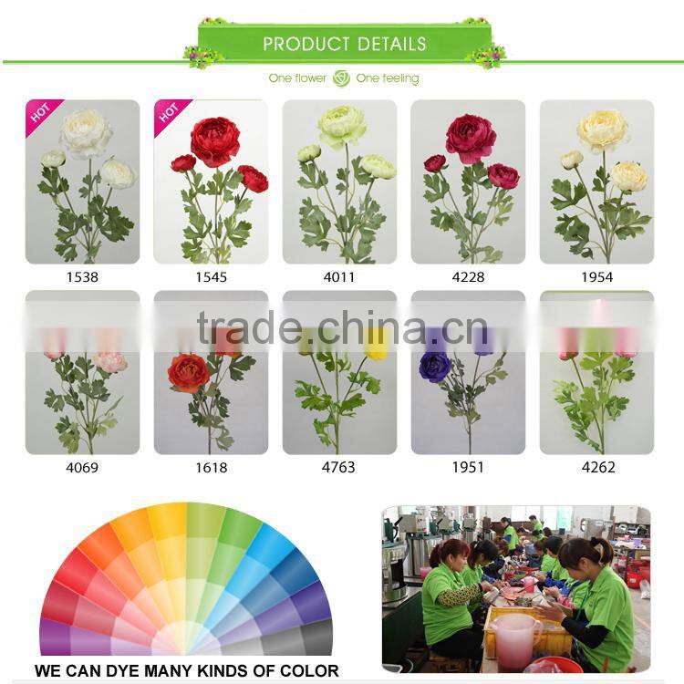 craft artificial fake floral blume single flower with plastic stem fabric flowers for headbands
