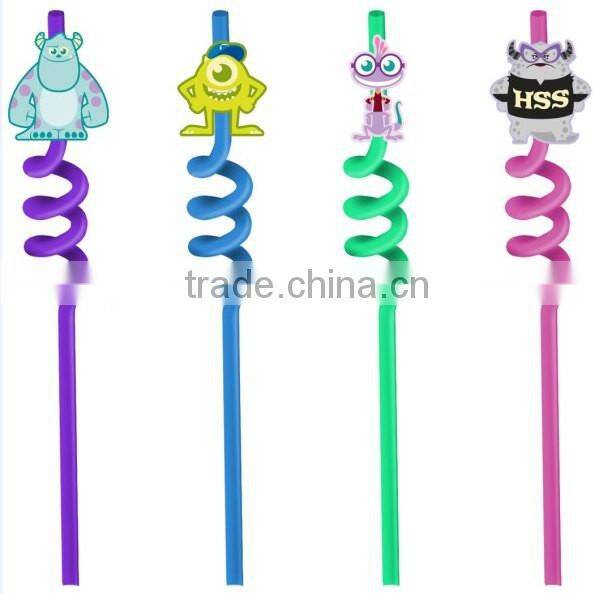 Fancy and fashion wedding plastic wild animal straws