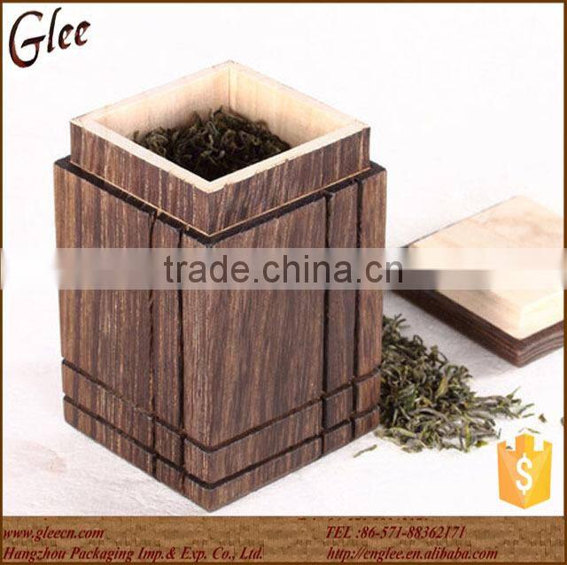 Burned Wooden Tea Canister Wholesale