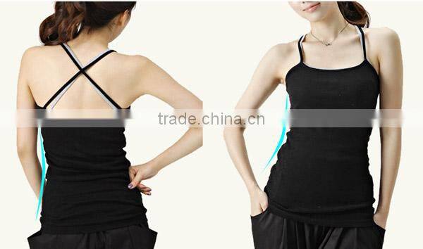 Quick dry flexible new design fashion blank ladies tank top,vest