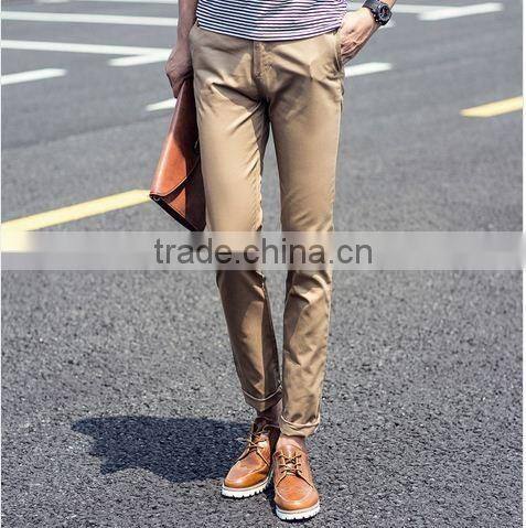 high quality fashion slim cut casual pants men wholesale new sofe cotton pants