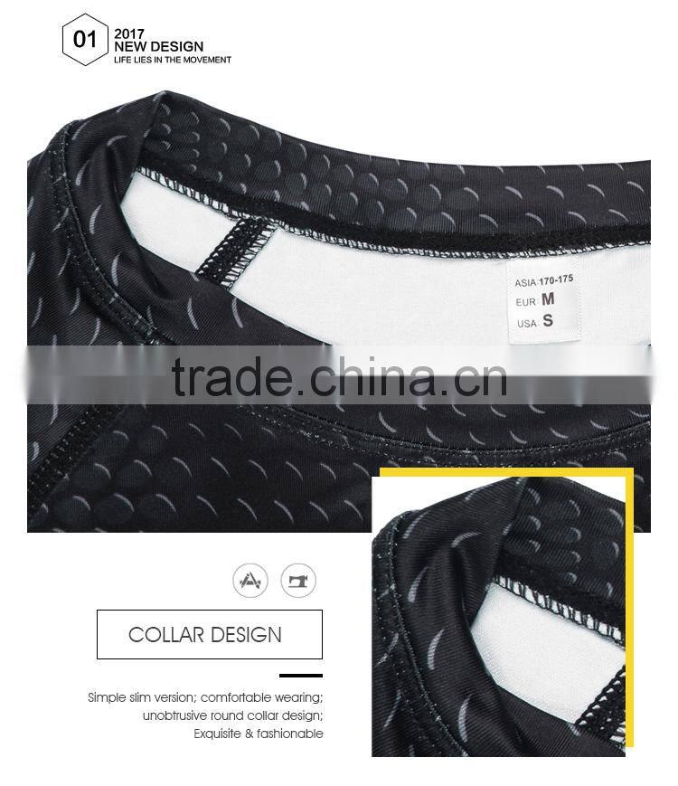 Custom Bodybuilding skin plain t shirt sublimation long sleeve compression shirt men's