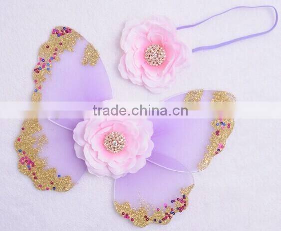 infant Girl Photo Photography Props Newborn Baby Angel Wing With headbands