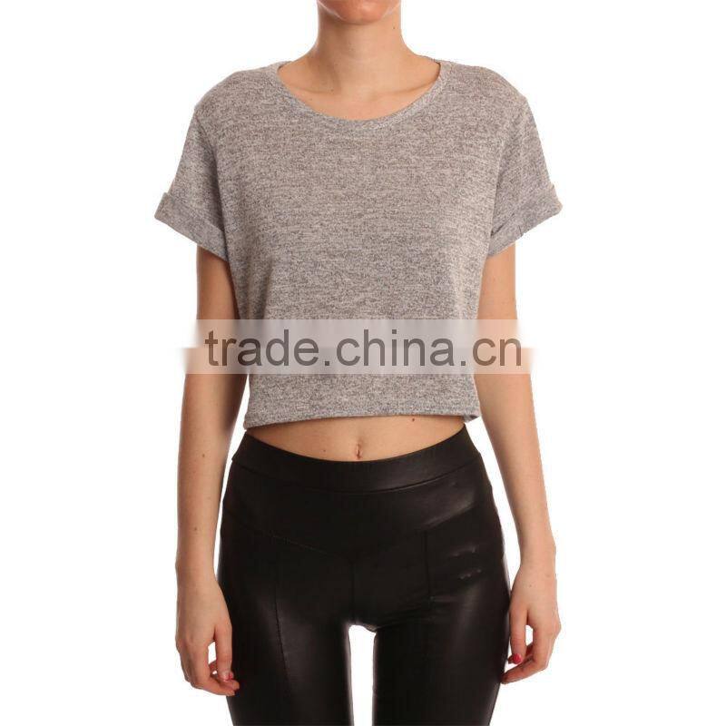 new fashion china factory crop top ladies t shirt