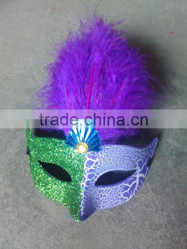 feathered venetian party mask for sale