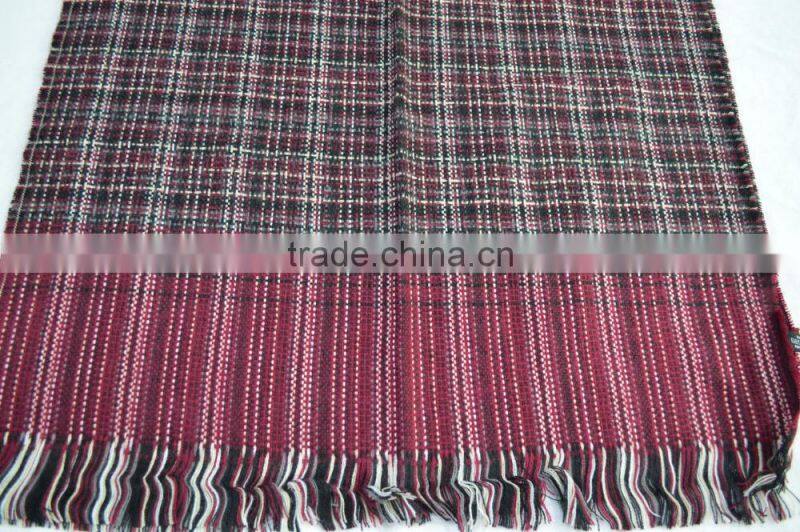 2017 winter the large high quality lady soft 100%viscose plaid shawl