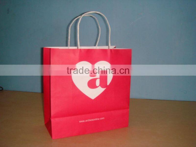 Kraft Paper Bag with Twisted Paper Handles