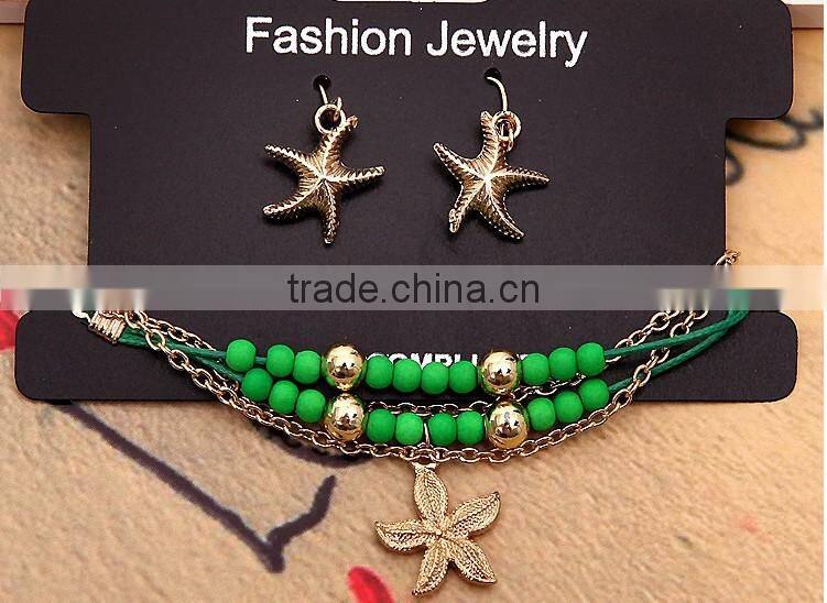 Enamel glaze jewelry set sweety cherry&strawberry earrings fruits design necklaces wholesale