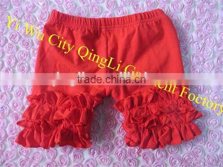 Newest Baby Double Ruffle Short Design Super Soft Cotton Kids Orange and Black Trouse Toddler Girls Halloween Outfit