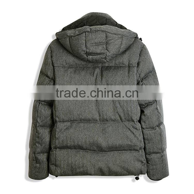 Good Quality Man Warm Stand Collar Padded Quilting Hoody Jacket In China