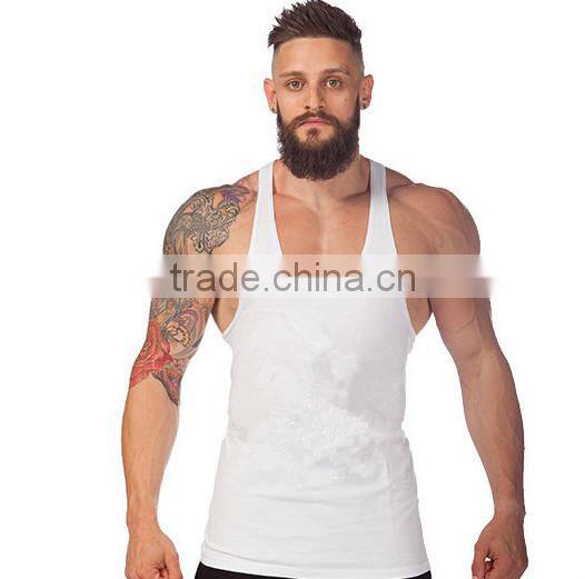 Soft cotton custom gym singlet tank top for men custom gym singlet plain tank top