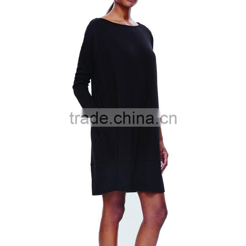 Lady fabric designer one piece dress long sweater dress women