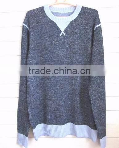 Fashion 12GG Knitted Elegant Brief V-Neck Pullover Winter Thick Sweater For Man