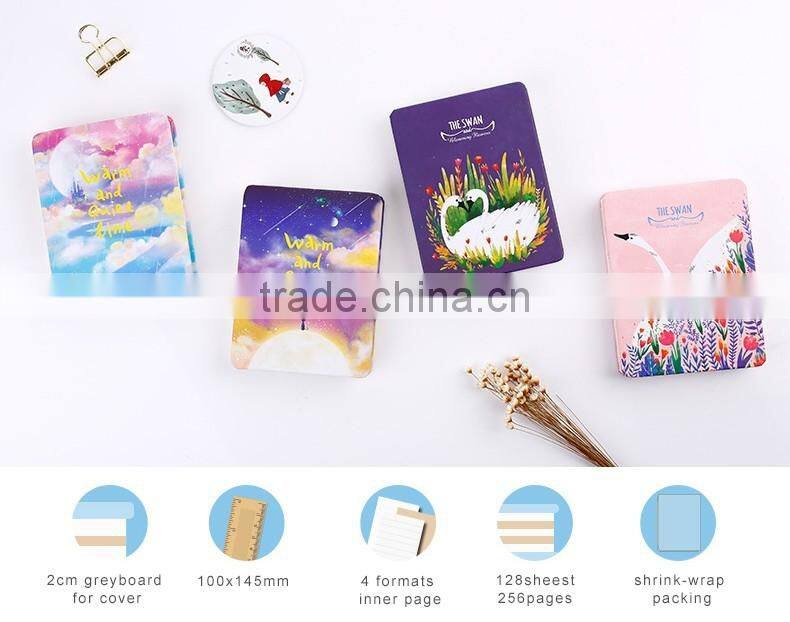 A6 hardcover planner custom section sewing flexible back diary notebook /sketch notepad /memo pad