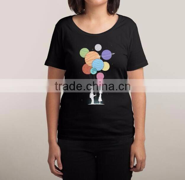 Fashion women tshirt custom 3d printing couple t-shirt