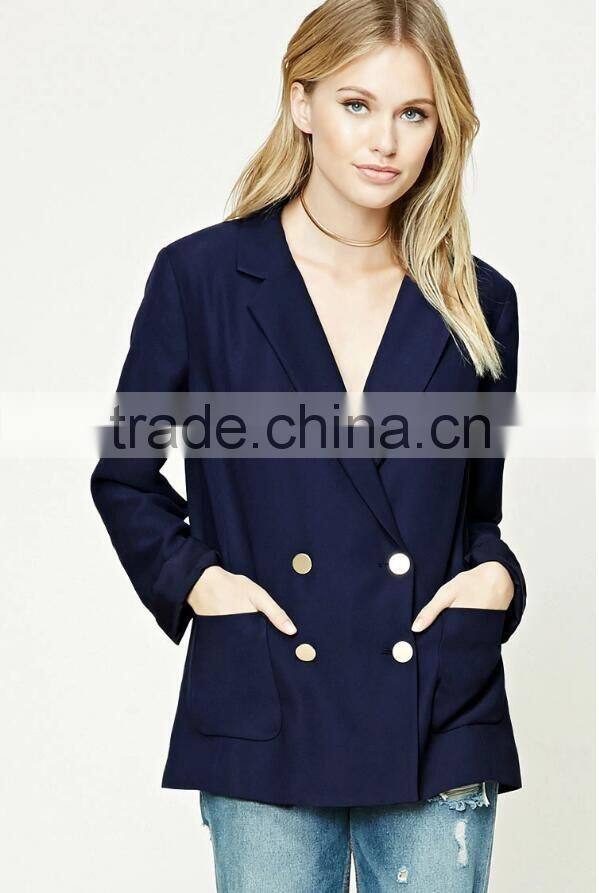 New Design Jackets Suit with Button Slim Blazer Women 2017