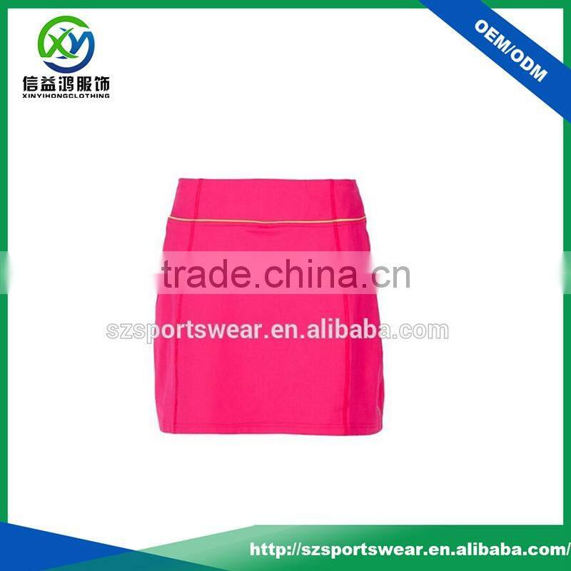 Comfortable Bright Color Polyester Quick Dry Sport Skirt