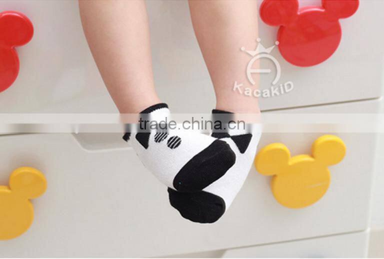 cute animal baby cotton socks, silicone print baby socks
