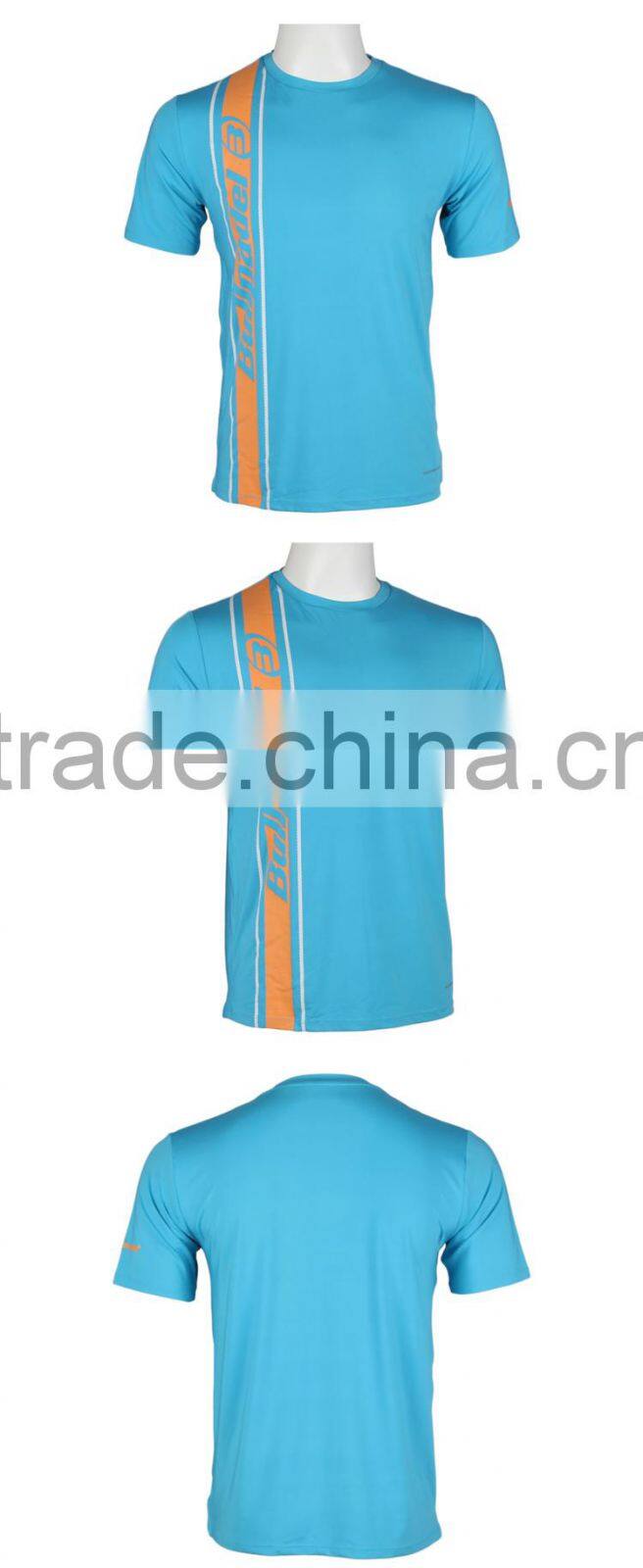 Breathable and Quick-dry Mens Fitness T-shirt with Face Print gor Wholesale