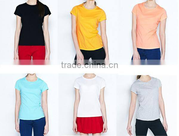 basic blank cotton t-shirt for women