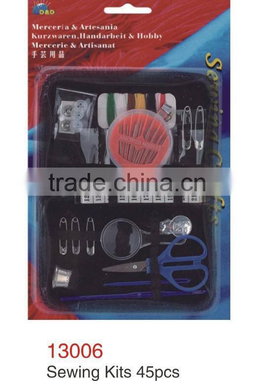 D&D Sewing Kit With Thread/ Needles/Thimble/Buttons/ Snap Fasteners/safety pins/threader/tape measure