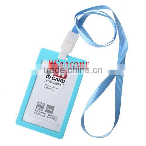 Skyblue Vertical Polyvinylchlorid ID Cards Badges Holders 10.9cm x6.7cm