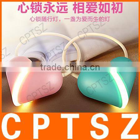 Creative heart lock accompanying wick lock led lights USB lover gift couple nightlights