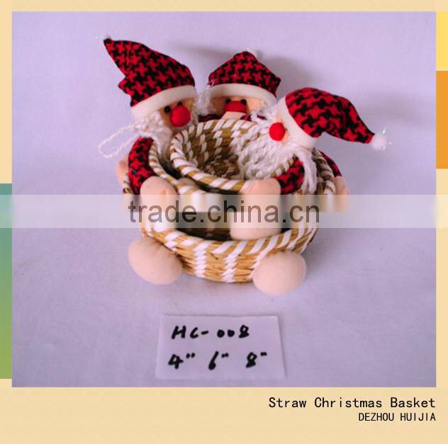 Handmade cheap wicker basket Christmas crafts