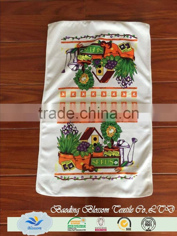 New arrival beautiful printed super absorbent microfiber warp knitted tea towels