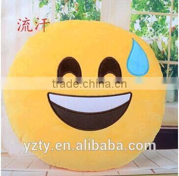 32cm Emoji Smiley Emoticon Yellow Round Cushion Pillow Stuffed Plush Soft Toy