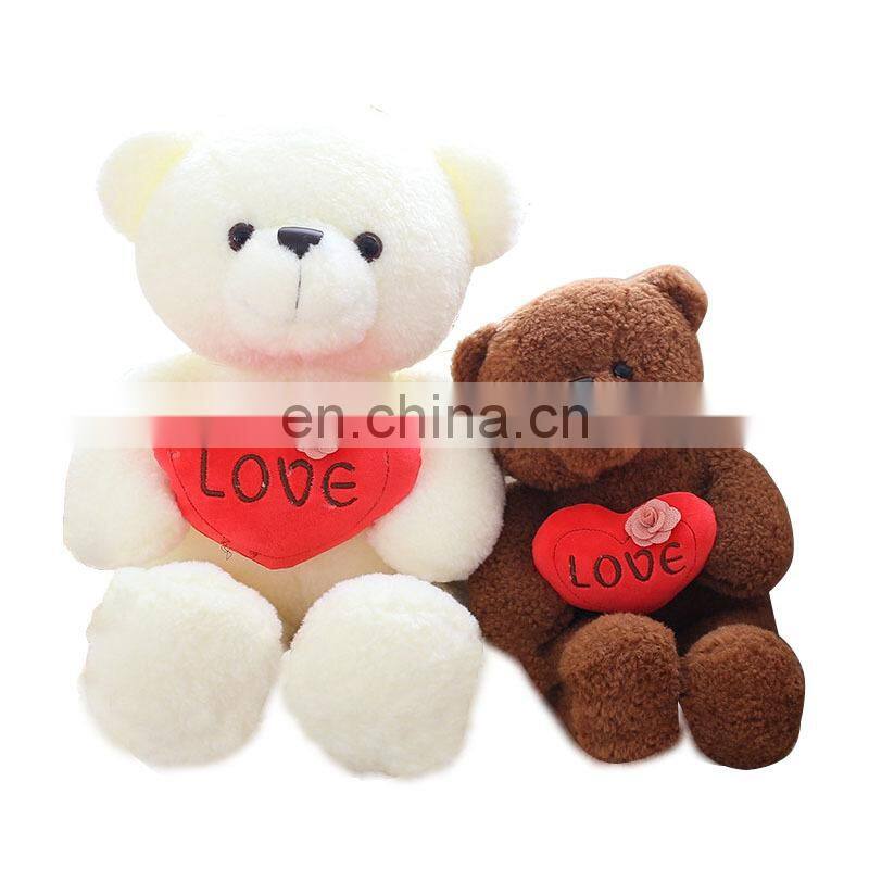 Colorful Plush Large Bear Custom Heart Beat Realistic Bear Stuffed Toys