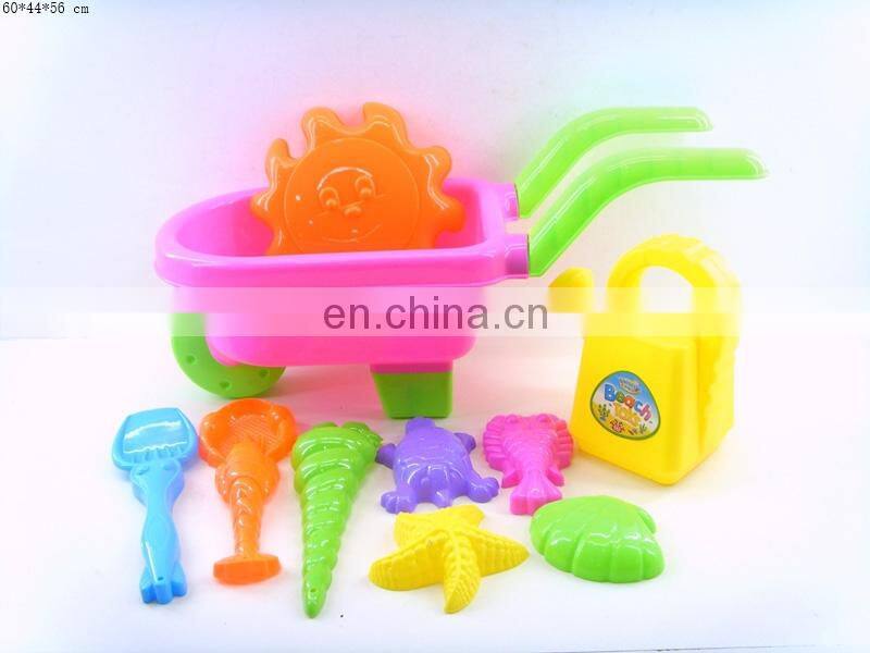 hot selling summer toy kids plastic sand shovels toy 10pcs