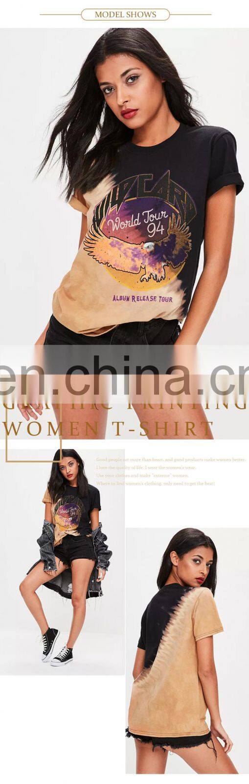 2017 High Quality Summer New Fashion Women T Shirt Ladies Printed Tee Shirt