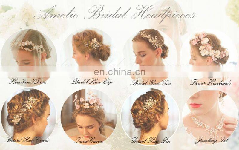 Amelie Wedding Hair Accessory Bridal Hair Vine Pearl Cluster Headpieces Wedding Hair Halo Bridal Jewelry Baby's Breath Headband
